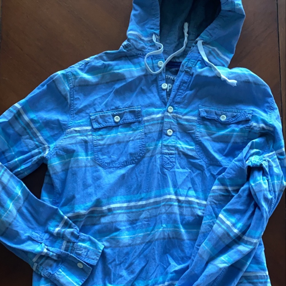 Striped long sleeve hoodie